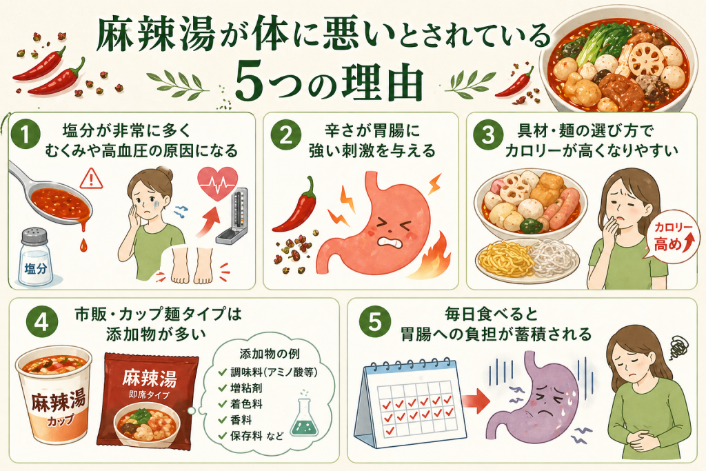 麻辣湯が体に悪いとされている5つの理由