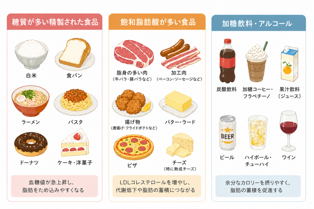ダイエット中に注意したい食べ物